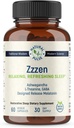 Zzzen, Ontspannende Verfrissende Slaap, Verlicht Stress en Verbetert Mood, L-Theanine, Ashwagandha, GABA, Melatonine met Botanische Blend, NonGMO, Slaaphulp & Supplement voor volwassenen, 60 Caps