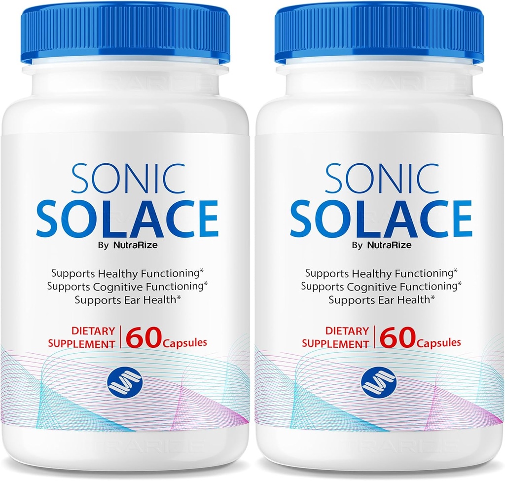 (2 Pack) Sonic Solace - Advanced Formula to Maintain Healthy Hearing, Official Sonic Solace for Ear Health, All Natural Support for All Well-Being, SonicSolace Review (120 Capsules)
