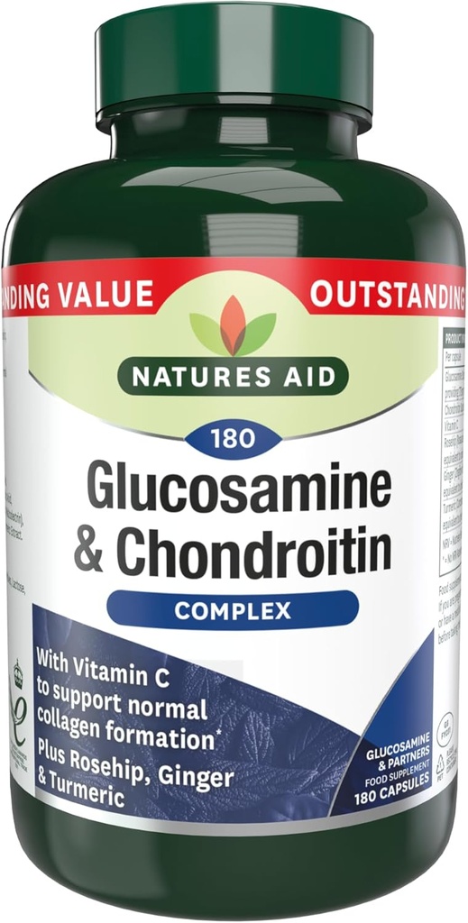Glucosamine 500mg & Chondritine 100mg Complexe 180 Vcaps