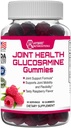 Supplément Santé Hybride Nutraceuticals - Glucosamine Gommies avec Vitamine E - Supplément Soutien de Mobilité et Flexibilité Jointe, Flaveur de framboise - 60 Gommies