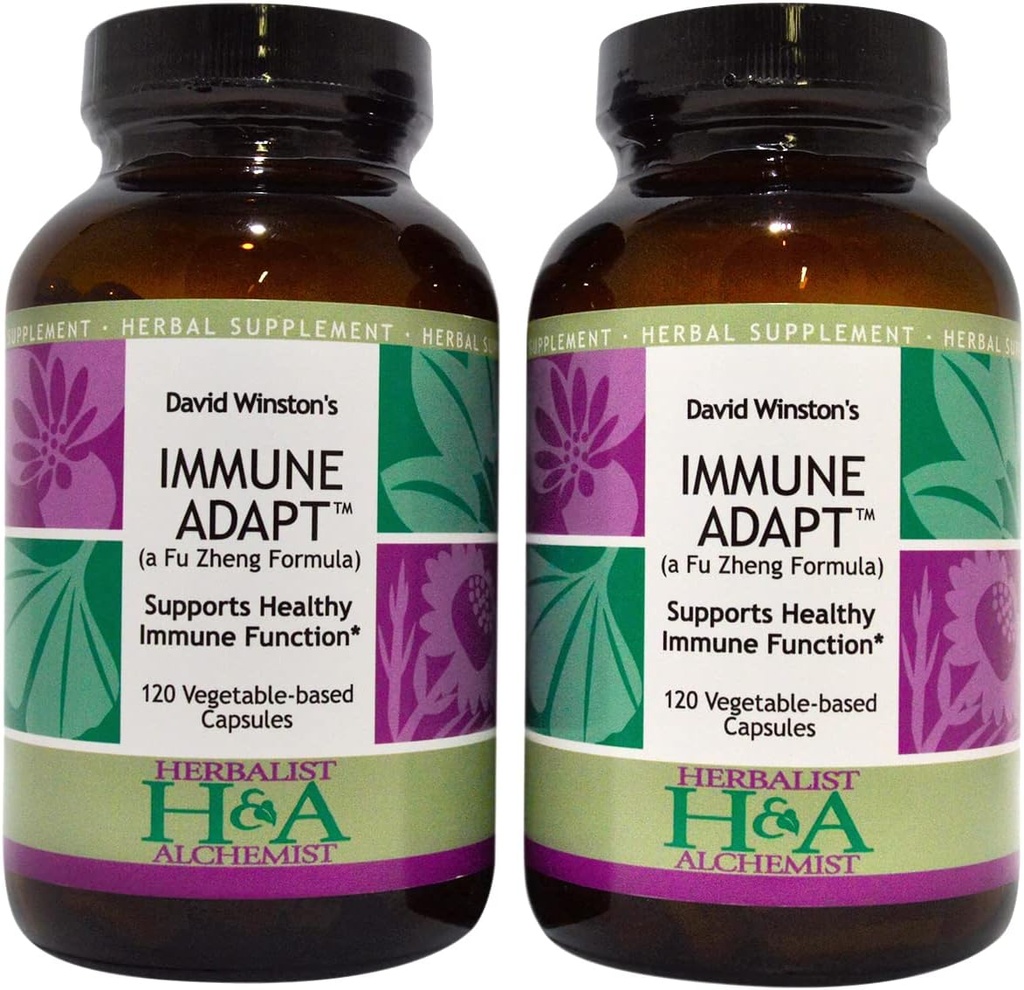 Herbalist & Alchemist, David Winston's Immune Adapt Fu Zheng Capsules, 2 Pack - 4 Month Supply, 120 Ct Elke fles. Ondersteunt gezonde immuunfunctie*
