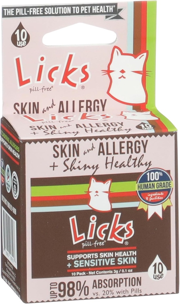 Likken - Kattenallergie - Kattenhuid en Allergie - LiquiPaks - 10 gebruik
