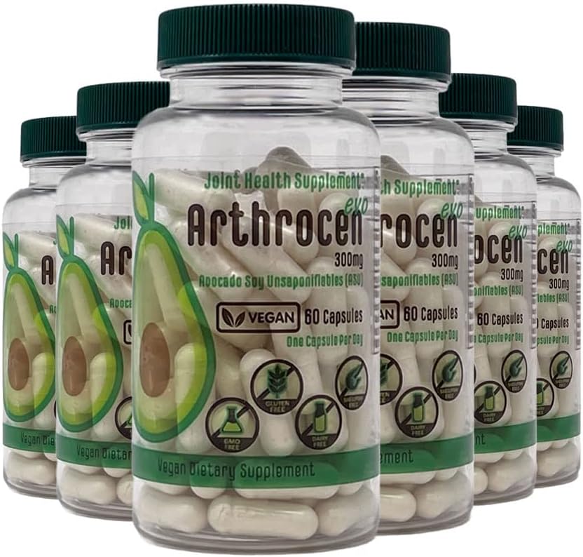 EVO Vegan Joint Health Supplement, 300Mg Avocado Soy Onverzeepbaar, 60 dagen levering, één capsule per dag (12 maanden)