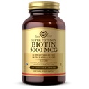 Solgar Biotin 5000 mcg - Promouvoir une peau, des ongles et des cheveux sains - Soutient la production d'énergie, les protéines, les glucides et le métabolisme des graisses - Vitamine B - Non OGM, végétalien, sans gluten - 100 portions, non aromatisé, emballage standard, 100 nombre