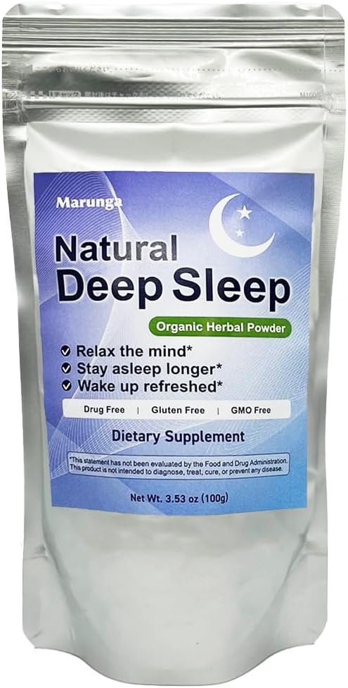 Natuurlijke Diepe Slaap, Dieetsupplement, Biologische Kruidenpoeder, Stress & Mood Ondersteuning, Digestieve Gezondheidsondersteuning, Melatonine Gratis, 30-dagen levering, Made in Japan