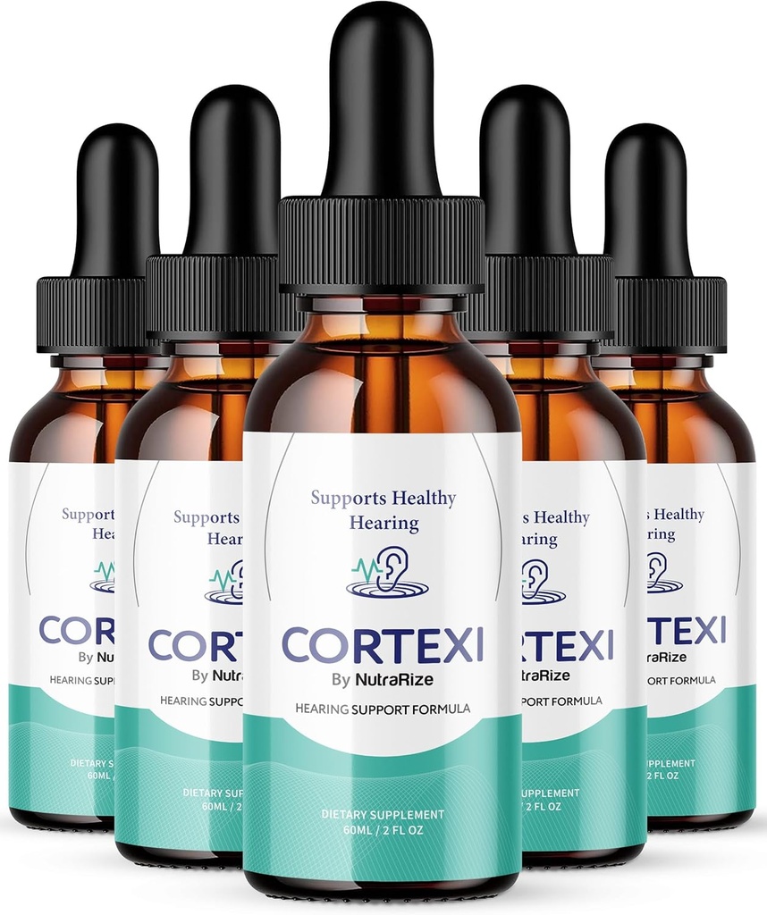 (5 Pack) Cortexi Drops, Cortexi Hearing Support Drops - Geavanceerde formule voor oorgezondheid, Cortexin Drops, Cortexi 24, Supplement Drops Maximale sterkte, Cortexi Reviews (150 Servings)