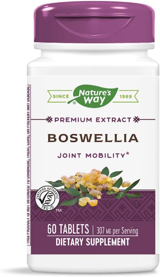 Nature's Way Standardized Boswellia, 40% Boswellic Acids per Serving, TRU-ID gecertificeerd, Vegetarisch, 60 tabletten, Pack of 2