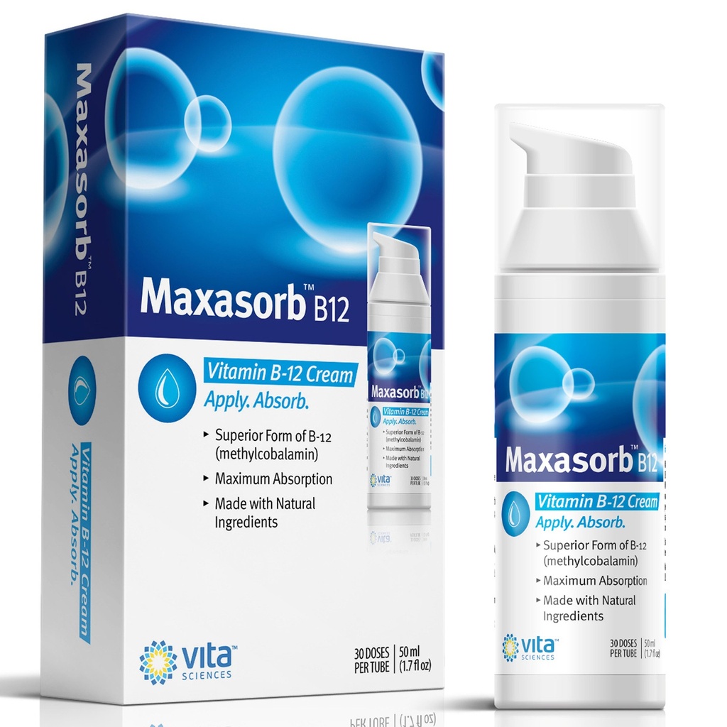 Vitamine B12 Cream Methyl B-12, Methylcobalamine B12 1000 mcg Energie, Gezondheid en levendige huid, Krachtige Topische B12 huidcrème - Helpt bij eczeem en psoriasis. Energie als B12 Patch