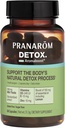 Pranarom - Supplément de détox aromaboost - Elimine les toxines et les égouts Le corps - Thistle de lait et zinc - Vitamines D3 et E - Huile essentielle de citron - 60 Compte