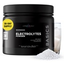 Livingood Daily Electrolytes Powder, Electrolytes Hydration Powder with Magensium, Kalium, Zeezout en Kokoswater Sugar Free Electrolyte Drink Mix, Keto, Gluten Free, Unflavored, 30 Servers