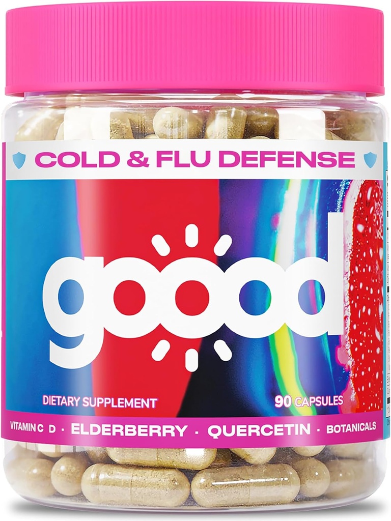 Goood Immunity Booster for Adults - Vitamin C with Zink & Quercetin Supplements for Immunity Support - Vlierbes Supplements for Immunity Boost - Non Allergeen Gluten Free Non-GMO Immunity Booster