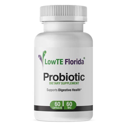 LowTE Florida® Probiotic Supplement - 60 capsules, 60 mg, Probiotica voor spijsverterings- en immuunsteun met Lactobacillus Acidophilus, Lactobacillus Rhamnosus & Bifidobacterium Longum