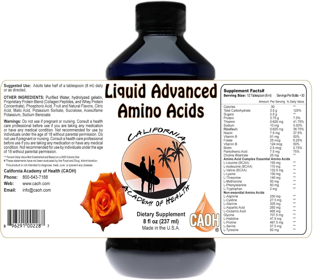 Liquid Advanced Amino Acids 8 oz van CAOH