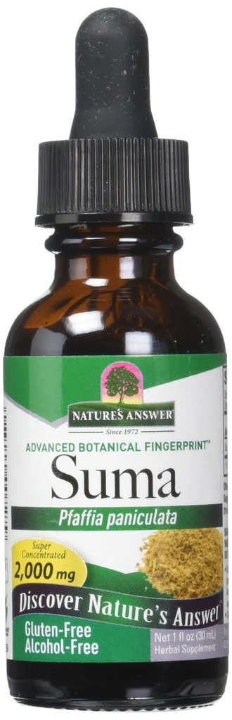 Antwoord van de natuur Suma Root Pfaffia Paniculata Braziliaanse Ginseng Bevordert algemene gezondheid en welzijn Glutenvrije, alcoholvrije en Kosher Certified 1oz