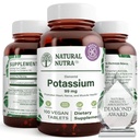 Gluconate de potassium nutra élémentaire naturel 99 mg supplément alimentaire – favorise l'énergie, aide à stimuler le système nerveux, favorise la santé cardiaque, la régulation minérale, la fonction musculaire - 100 comprimés végétaliens