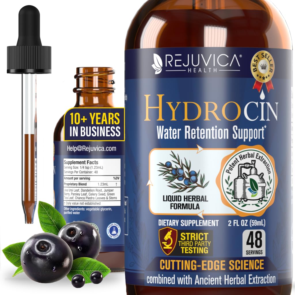 Hydrocine - Advanced Diuretic Water Retention Support Supplement - Liquid Delivery for Better Absorptie - Dandelion, Uva Ursi, Juniper Berry, Selderij Seed, Green Tea & meer!