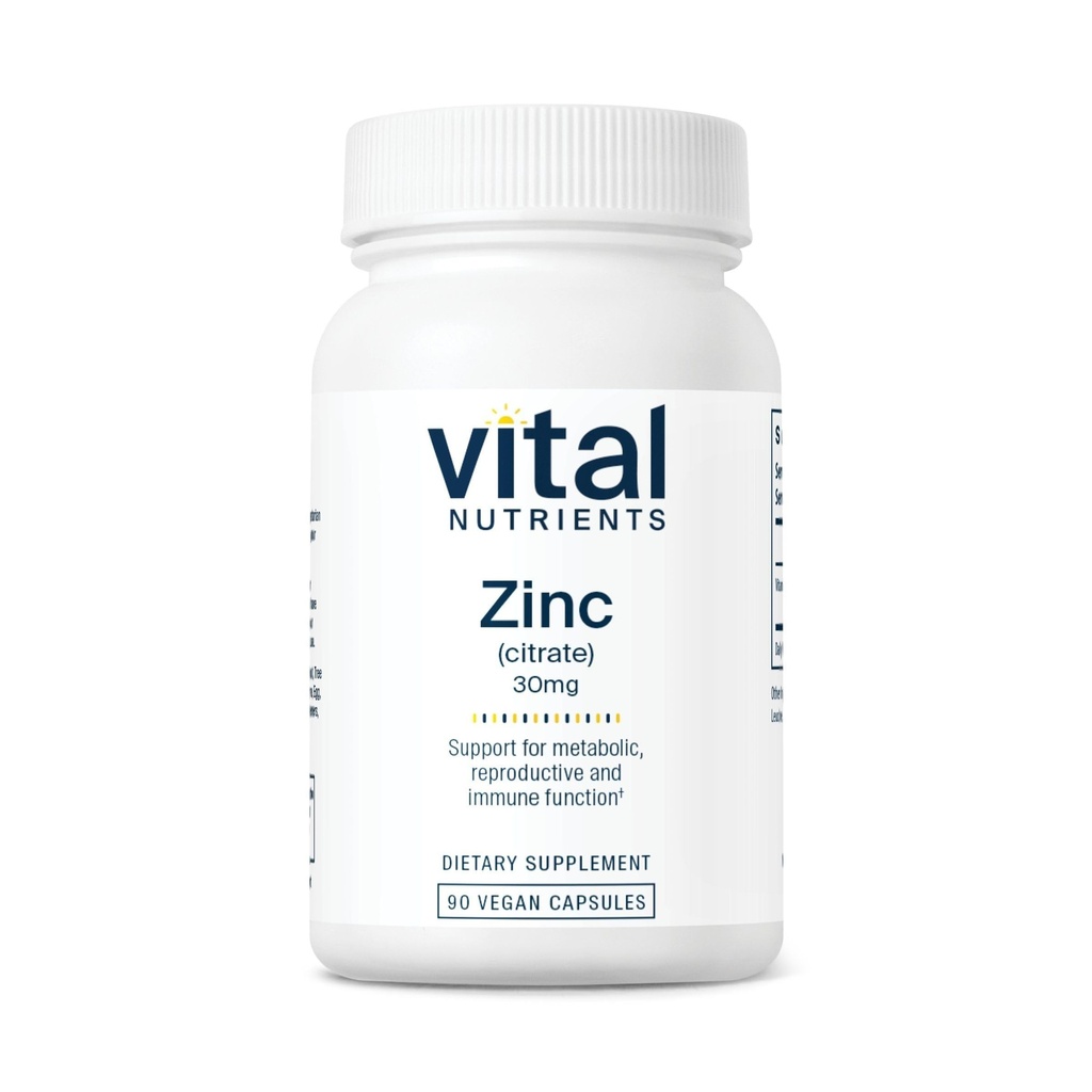 Vitale voedingsstoffen Zink Citrate 30mg 