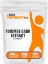 BulkSupplements.com Yohimbe Extract Poeder - Yohimbe Bark Extract - Kruidensupplement, Glutenvrij, 450mg per portie, 250g (8.8 oz) (verpakking van 1)