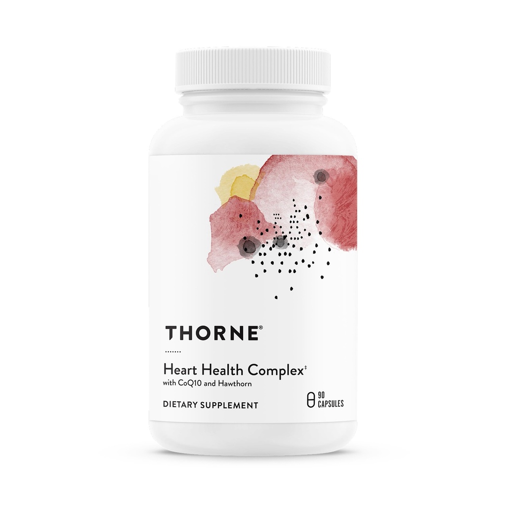 THORNE - Heart Health Complex - met CoQ10, Taurine en Hawthorn - Co-enzym Q10 supplement met mineralen, aminozuren en botanische - 90 capsules