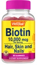 WellYeah High Potency Biotin 10.000 mcg Gummies - voor sterker haar, huid & Nails - Vegan-Friendly, Gluten-Free, Non-GMO, en Heerlijke Berry smaak - 60 Gummies