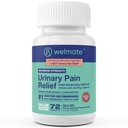 WELMATE UTI Medicine Urinary Pain Relief Maximum Strength 72 Count - Phenazopyridine HCl 99.5mg Tablets, Fast Relief for Burning, Urgency, Bladder Infection Discomfort, OTC for Men and Women