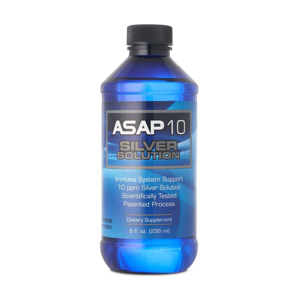 American Biotech Labs - ASAP 10 Silver Solution - Immune System Support, 10 Ppm Colloïdale Silver Liquid Silver Solution Dagelijkse Immune Support Supplement met Silversol Technologie - 8fl Oz