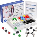 Old Nobby Chemistry Model Kit - 115 Piece Molecular Model Set omvat Atoms, Bonds, Instructional Guide - STEM Science Tool for Students, Organic Chemistry, Molecular Learning - Kleurrijke modellen