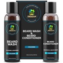 XIKEZAN Baard Wash & Baard Conditioner Natural Softener Set w/Argan & Jojoba Oils Smooths & Versterkt Kerstmis Stocking Stuffers Vaderdag Giften voor mannen Hem vader vriendje man