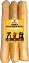 Woofley's Extra Thick Collagen Roll (10-12 Inch - 3 PCS) - Chews for Dogs - Bully Stick Rawhide Alternative Dog Chews No Hide Bones for Medium & Large Dogs