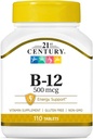 21e eeuw B-12 500 mcg tabletten, 110-Count (verpakking van 2)