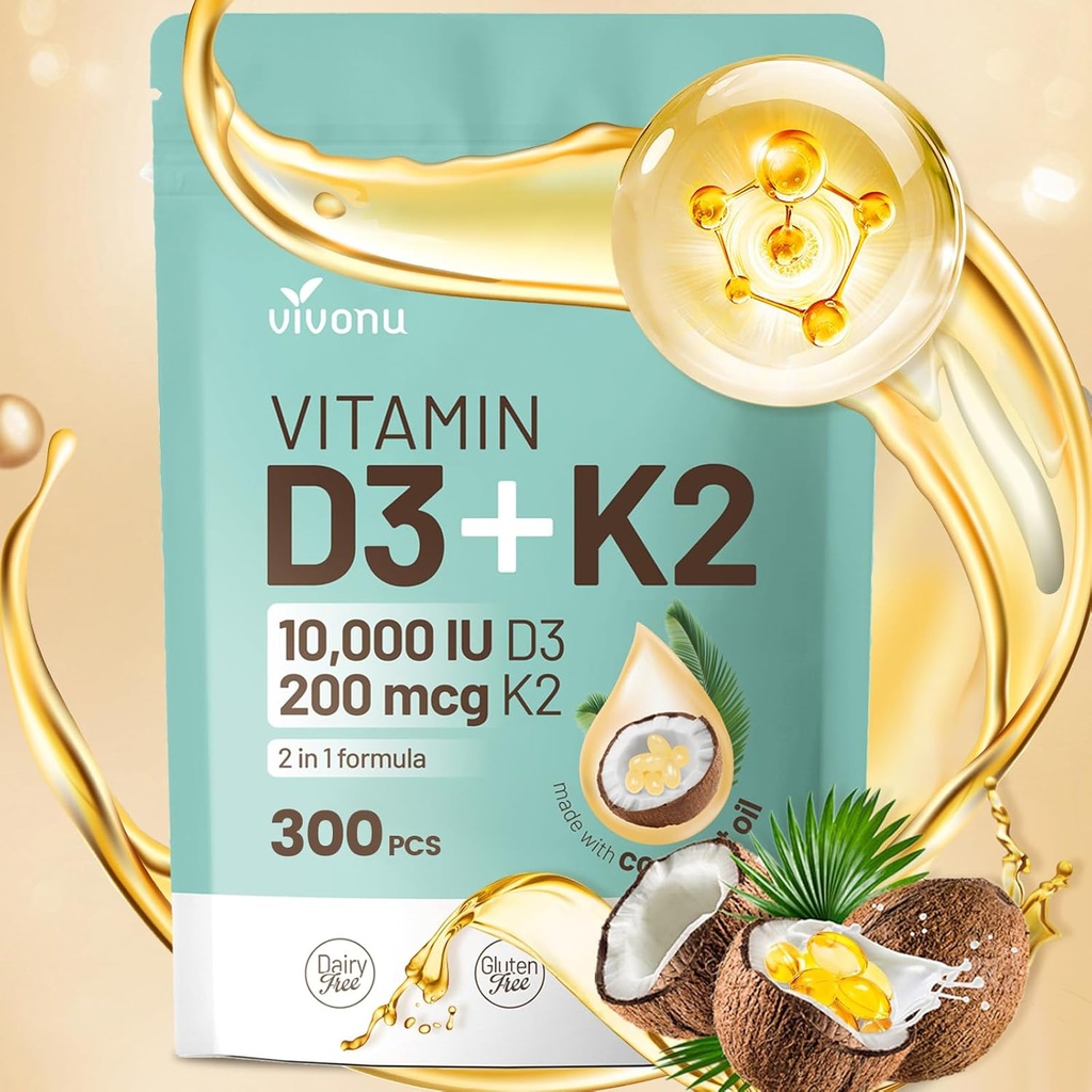 Vitamine D3 10000 ie Plus K2 (MK-7) 200 mcg