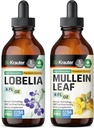 BIO KRAUTER Lobelia Tinctuur 4 Fl. Oz. & Mullein Tinctuur 4 Fl. Oz.
