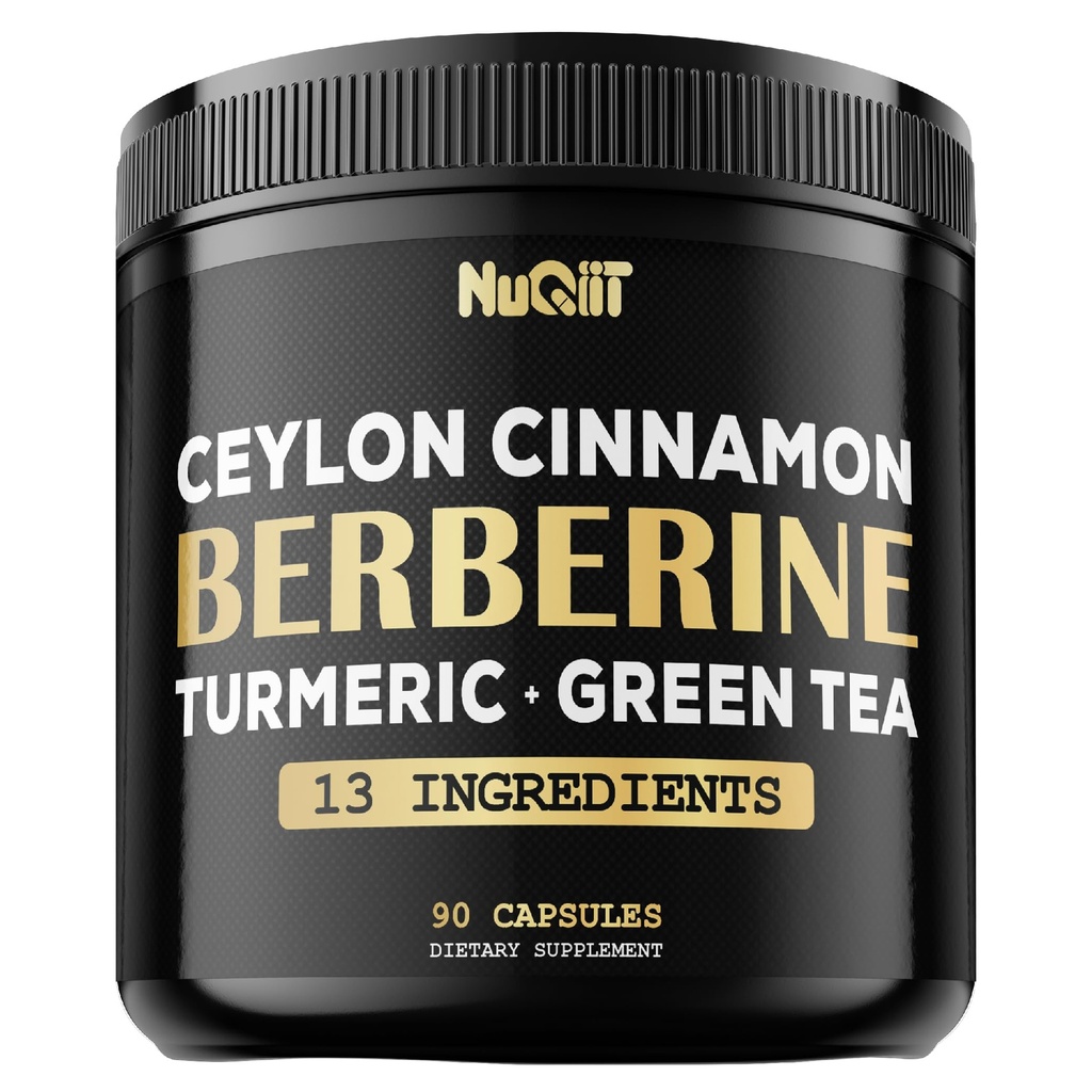 Berberine Supplement. Toegevoegd Kurkuma Curcumin, Groene Thee en meer - Ondersteuning Hartgezondheid, Lichaamsbeheer en immuunsysteem - 90 capsules voor 3 maanden levering