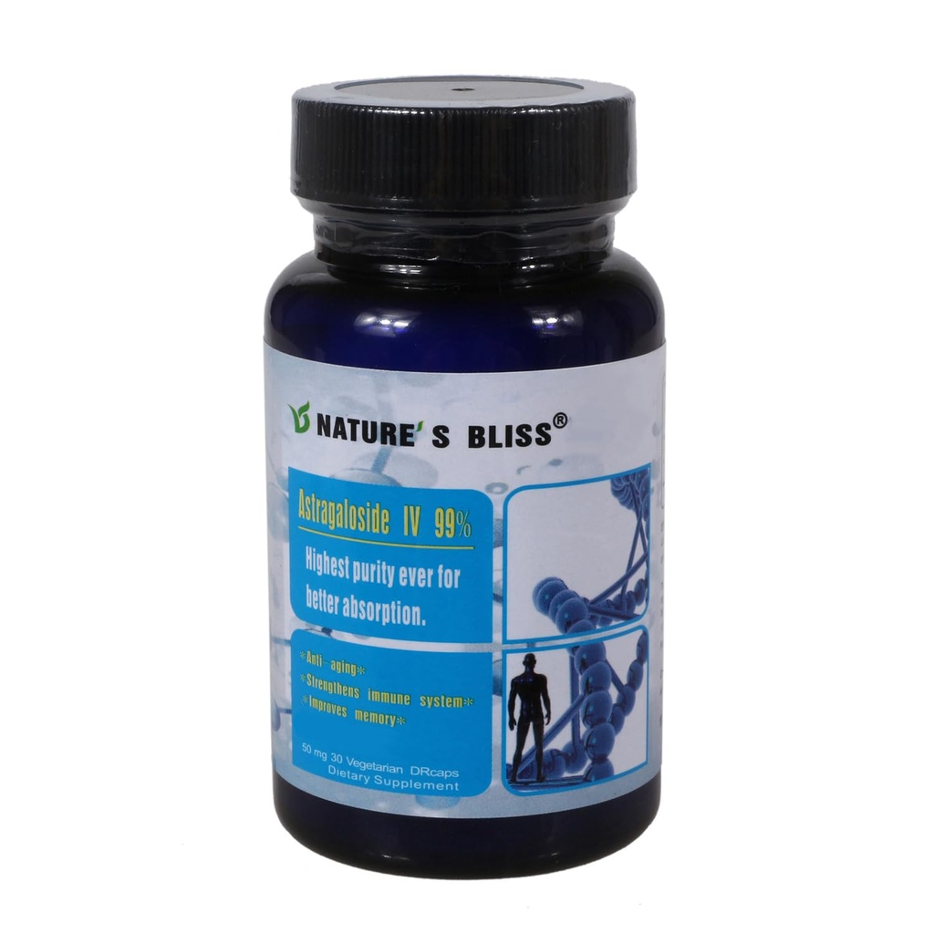 Nature'sbliss Acide stomach Protégé et Super-Absorption Astragaloside IV 99%, Fabriqué aux États-Unis, 50mg, 30caps