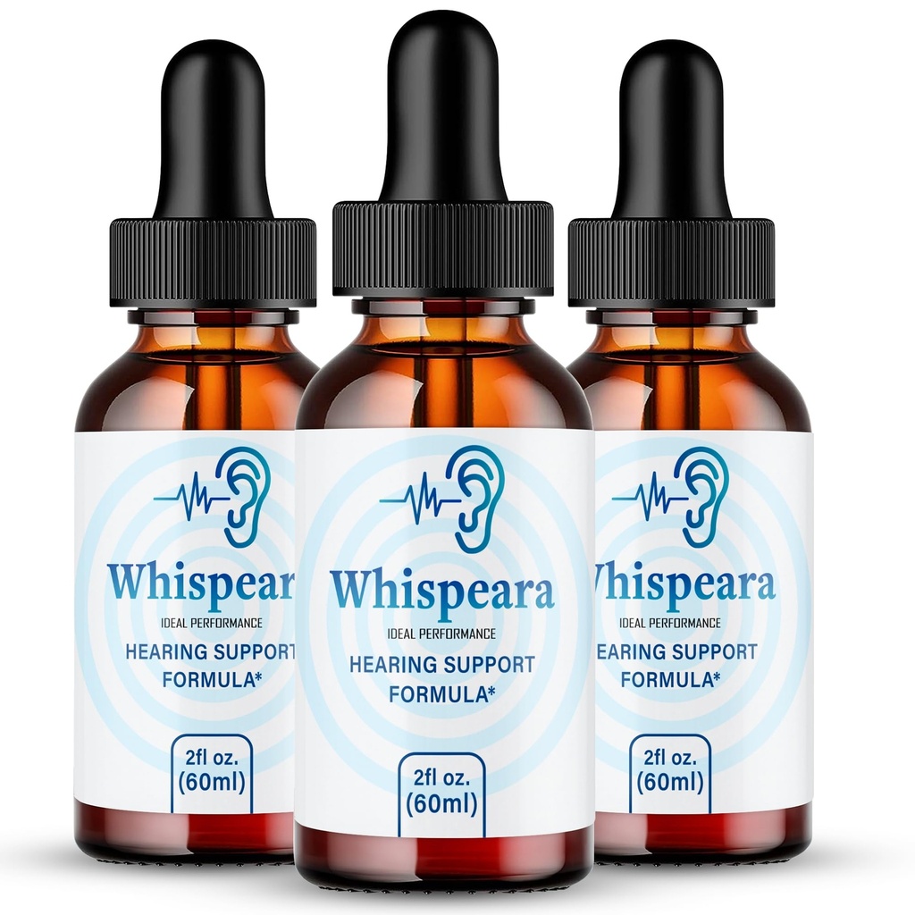 Whispeara Tinnitus Relief for Ringing Ears Drops, Ring Clear Tinnitus Liquid Drops, Maximale sterkte, Geavanceerde Formule Hoorsupplement, Oorringende Tinnitus, Whispeara Reviews (3 Pack)