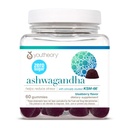 Youtheory Ashwagandha - Supplément de soutien à l'énergie et au stress végétariens avec extrait de KSM-66 et de gingembre biologique - faible teneur en sucre - Blueberry, 60 gommies (30 jours d'approvisionnement)