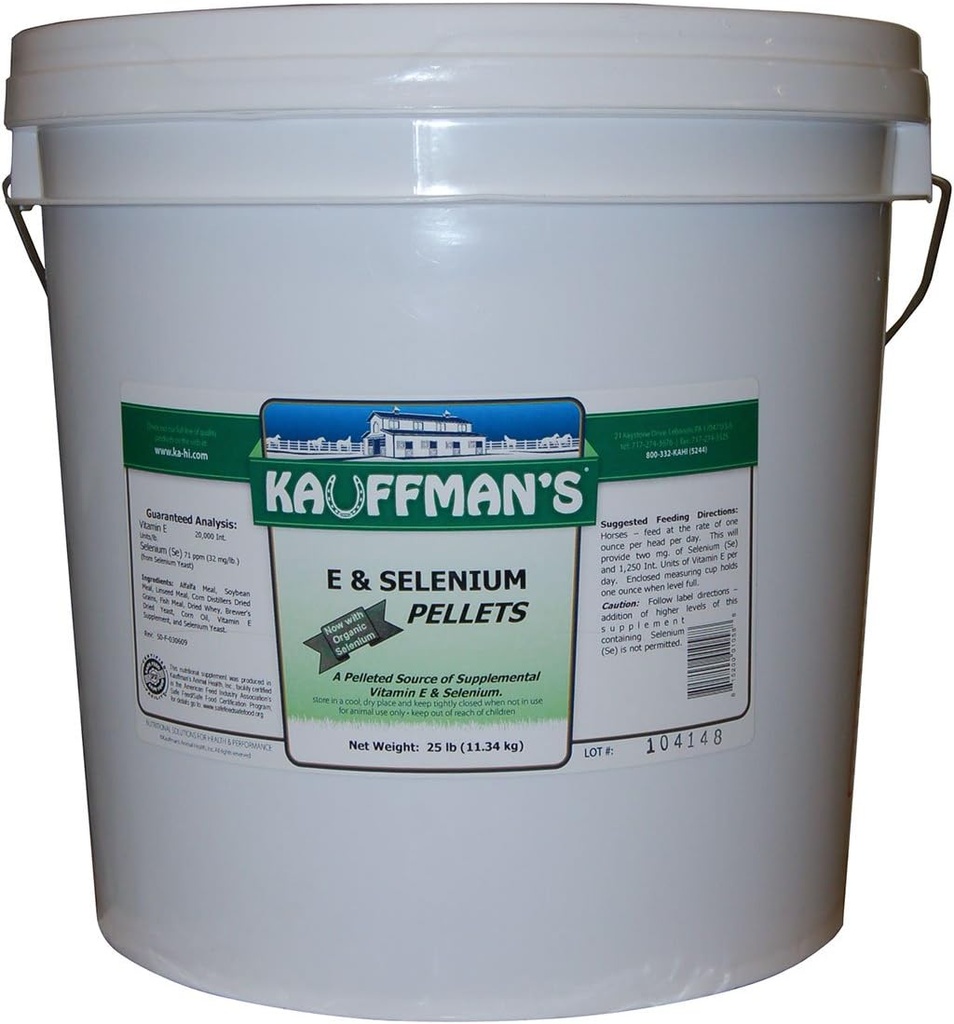 Kauffmans Vitamine E et granulés de sélénium 25 lb