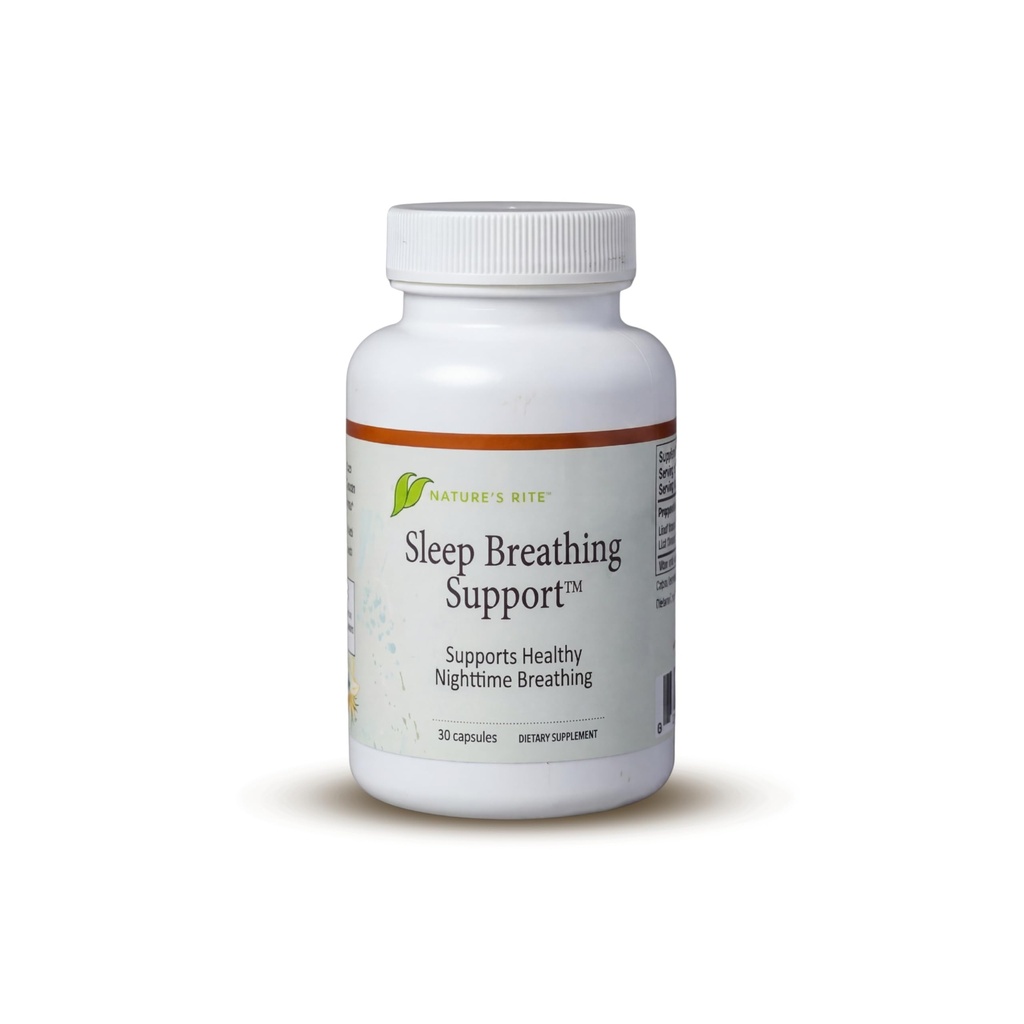 Nature's Rite Sleep Ademende Ondersteuning - Natuurlijke bijstand voor betere slaap, verbeteren adempatroon, 30 capsules, all-natuurlijke plantaardige ingrediënten, Made in USA