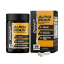 ONNIT Alpha Cerveau Nootropic Cerveau Supplément pour Focus, Mémoire, Clarté mentale, Soutien cognitif avec L-Theanine et Vitamine B6, 90 Compte