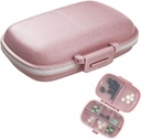 1Pack Travel Pill Organizer, 8 Compartments Portable Pill Case, kleine pil Box voor zaktas Portable Medicine Vitamine Container Pink