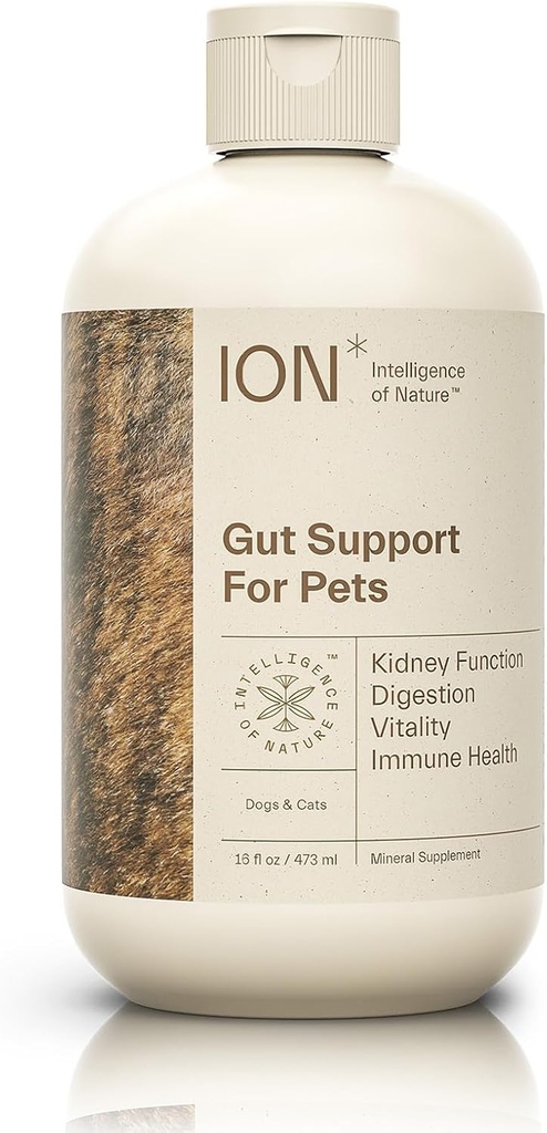 ION* Intelligence of Nature Gut Support for Pets - Liquid Probiotics Drops Alternative for Dogs & Cats, Digestive Health for Puppies, Skin & Hair Health - 16 fl oz (Pack of 1)