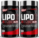 Nutrex Research Lipo-6 Black Ultra Concentrate Thermogenic Fat Burner Supplement, Verhoog gewichtsverlies, Energie & Intense Focus 120 Diet Pillen