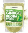 XPRS Nutra Bio Ginkgo Biloba poudre - Suppléments Gingko Biloba pour la cognition - Vegan Friendly Ginkoba Biloba bio - Immunity Boosting Ginkgo Biloba poudre (16 oz)