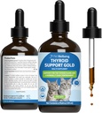 Pet Wellbeing Thyroid Support Gold for Cats - Ondersteunt gezonde Thyroid Gland Functie in Katten, Normale Metabolisme, Bugleweed, Citroen Balm - Veterinair-geformuleerd Kruidensupplement 4 fl oz (118 ml)