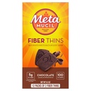 Métamucil Fiber Thins, Psyllium Husk Fiber Supplement, Digestive Health Support et Satisfy Hunger, Chocolat aromatisé, 12 portions