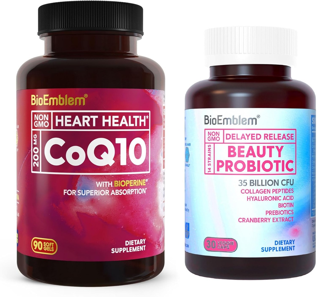 BioEmblem Beauty Probiotica voor vrouwen en CoQ10 met BioPerine 90 Tellen