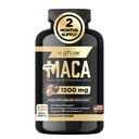 Capsules de racine de maca biologique pour femmes et hommes - Noir, rouge, jaune Extrait de racine de maca péruvienne et poivre noir - 120 pilules Vegan - Supporte l'énergie, la performance et l'humeur Fabriqué aux États-Unis