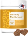 Reggie Morning Multivitamins for Dogs | Daily Dog Vitamin Chews with Vitamins & Minerals for Immunity, Heart, Skin, Coat, Joints & Digestion | Vet-Approved, Natural Dog Supplement | 60 Soft Chews
