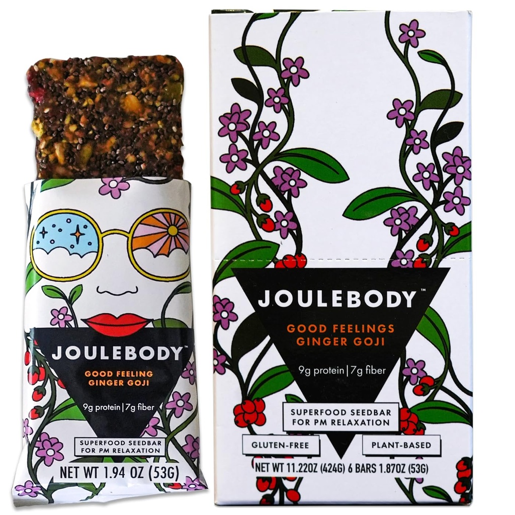 JOULEBODY 5 PM Good Feeling Organic Ginger Goji Seedbar