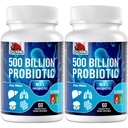 Probiotica voor mannen, 500 Miljard CFU & 12 Heren Probiotica voor spijsverteringsgezondheid + 4 Biologische Prebiotische Vezel, voor spijsverterings-, darm-, immuungezondheid, opgeblazen gevoel, gas, energiesteun, plat - 120 Capsules